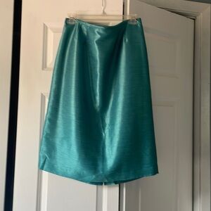 Kasper Aqua Pencil Skirt